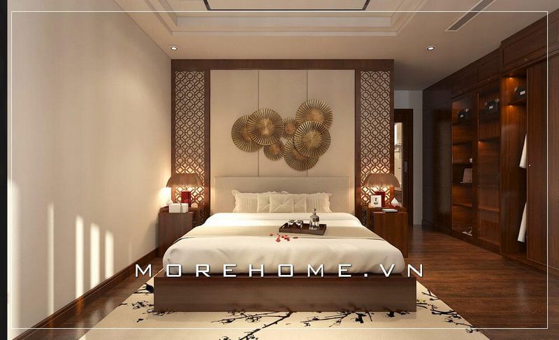 Thiết kế nội thất giường ngủ Master chung cư hiện đại